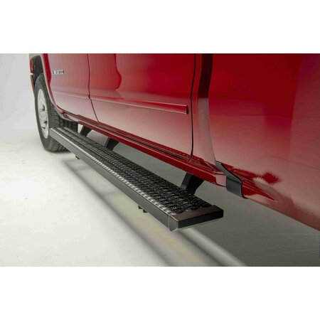 N-Fab RUNNING BOARDS Textured Powder Coated Black Aluminum Unlighted Rocker Panel Mount GFG15QC-TX